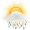 Intervalos nubosos con lluvia moderada