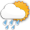 Cloudy intervals with moderate rain