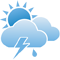Tormenta seca con cielo cubierto