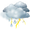 Light rain with cloudy sky