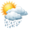 Intervalos nubosos con lluvia moderada