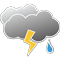 Lluvia débil con cielo cubierto
