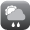 Cielos nubosos con lluvia débil