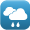 Overcast with light rain