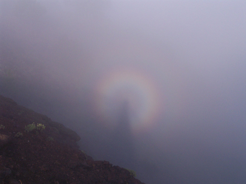 Espectro de Brocken, observado en la ruta de los Volcanes, en la isla de La Palma, archipi�lago de Las Canarias, Espa�a.