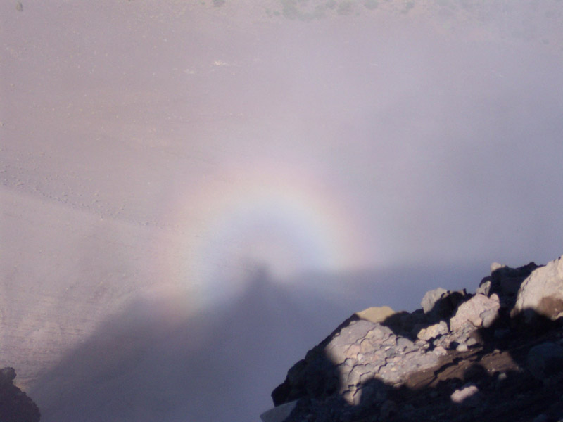 Espectro de Brocken, observado en la ruta de los Volcanes, en la isla de La Palma, archipi�lago de Las Canarias, Espa�a.