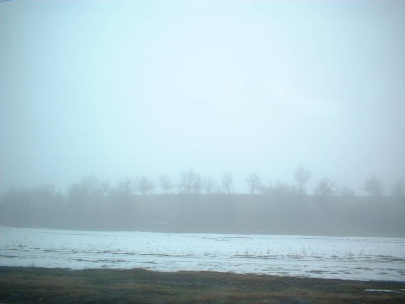 Dentro de la niebla en las cercan�as de la localidad de Sinaia, Ruman�a, 26 de enero de 2003.