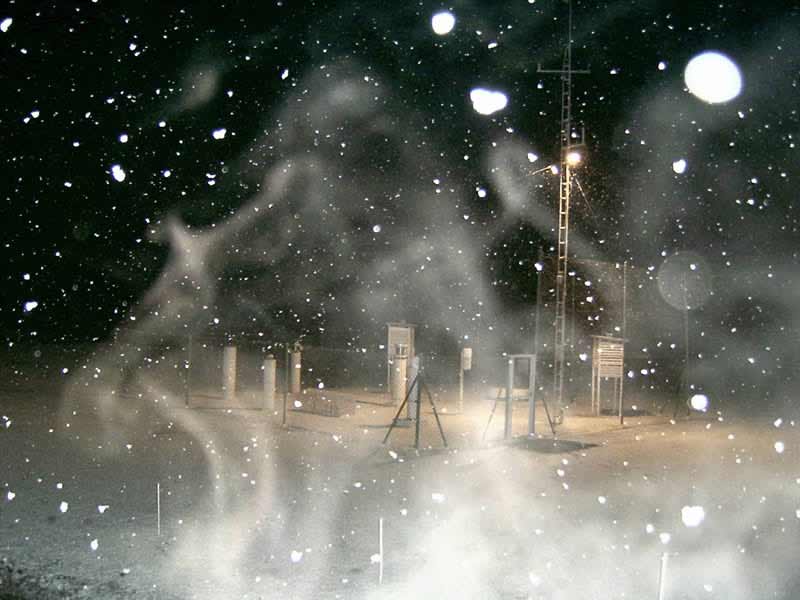 Nieve en Sort, L�rida, invierno de 2004.