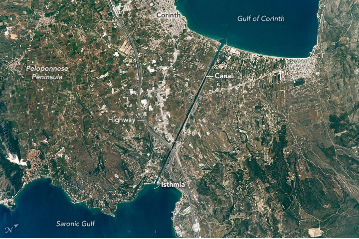 Image result for Canal de Corinto mapa