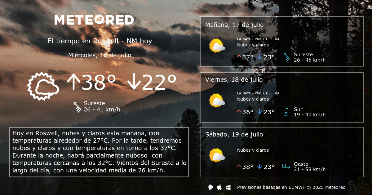 el tiempo en roswell nuevo méxico