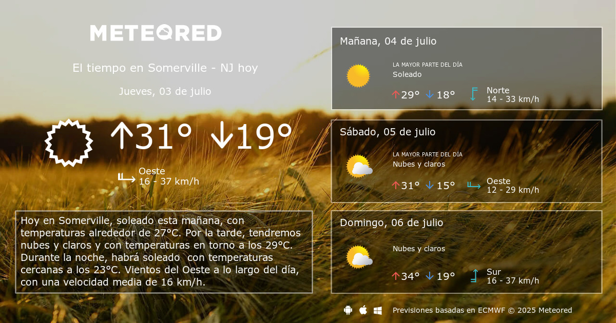tiempo mañana new jersey