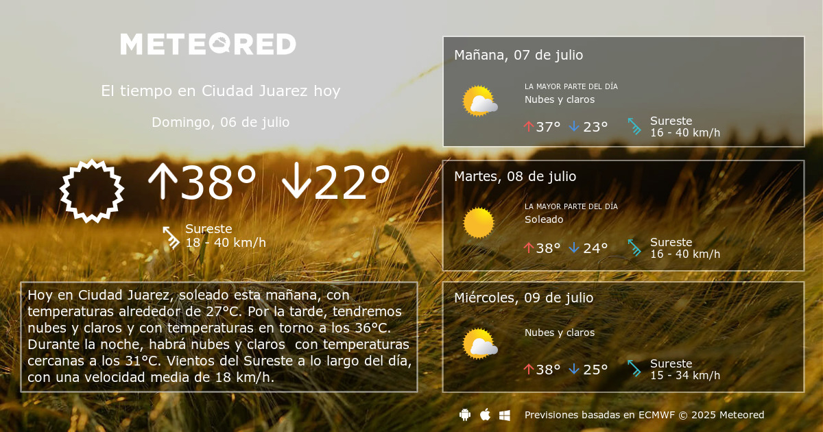 ¿Cómo va estar mañana en Ciudad Juarez