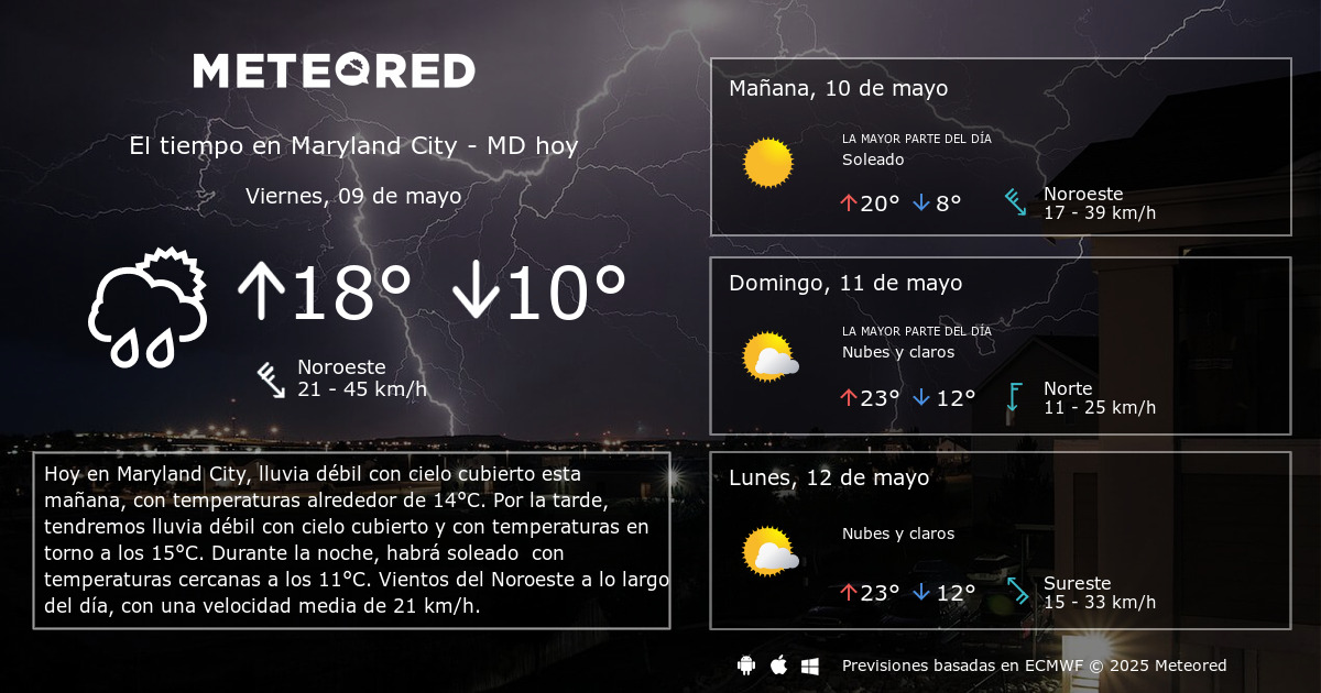 Tiempo Maryland