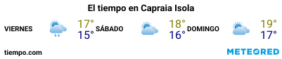 Previsió del temps en el port de Capraia per als pròxims 3 dies