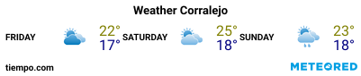Weather forecast at the port of Fuerteventura (Corralejo) for the next 3 days