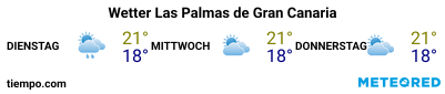 Wettervorhersage im Hafen von Gran Canaria (Las Palmas G.C.) für die nächsten 3 Tage