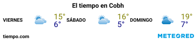 Previsión del tiempo en el puerto de Cork para los próximos 3 días