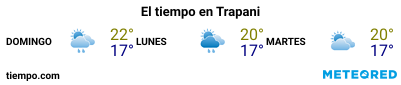Previsión del tiempo en el puerto de Trapani para los próximos 3 días